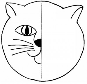 cat Symmetry Activity Coloring Pages