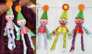 clown craft with template