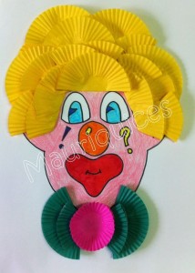 cupcak liner clown craft