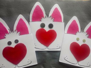 easter bunny card craft idea for kids