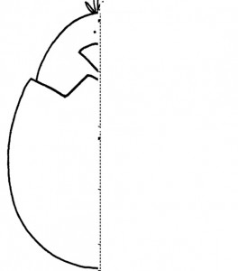easter chick  Symmetry Activity Coloring Pages