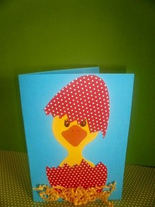 easter chick card idea