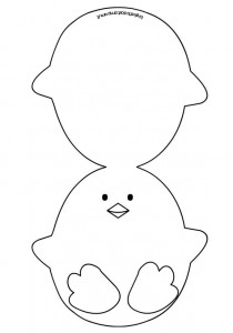 easter chick card template