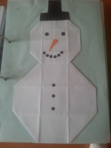 easy origami snowman craft
