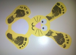 footprint bunny craft