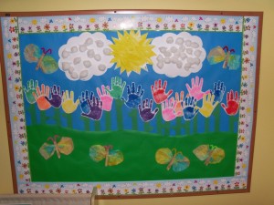 free preschool spring bulletin board