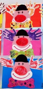 handprint clown craft