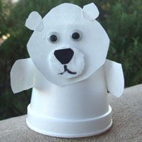 paper cup bear craft