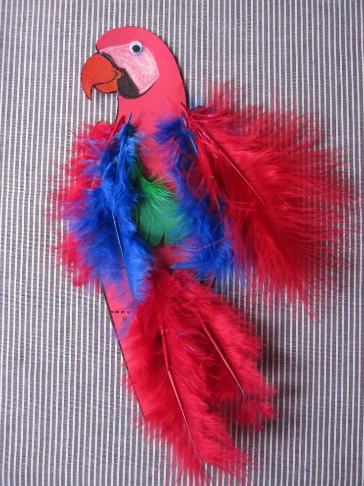 parrot craft crafts preschool animals jungle toddler kindergarten comment