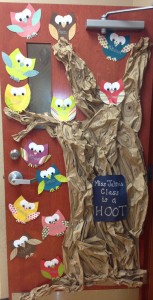Owl classroom door idea