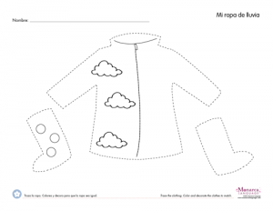 clothes trace worksheets