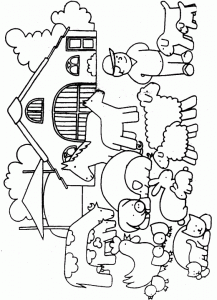 Farm coloring page | Crafts and Worksheets for Preschool ...