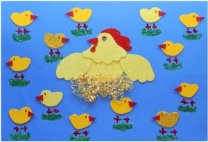 hen and chick bulletin board
