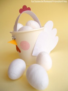 paper cup easter egg basket