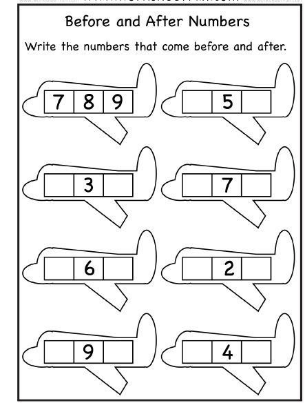 Airplane Numbers Worksheet