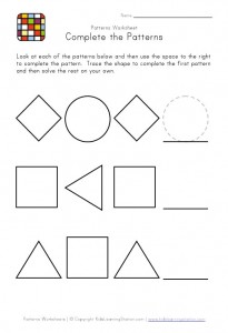 shape patterns worksheet