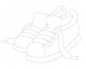 shoes trace worksheet for kids
