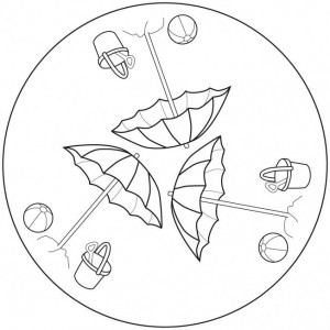Summer mandala coloring page | Crafts and Worksheets for Preschool