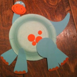 paper plate dinosaur craft idea (7)