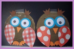 paper plate owl crafts