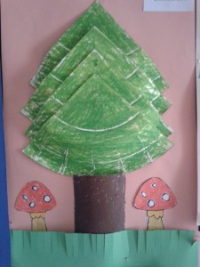 paper plate tree craft