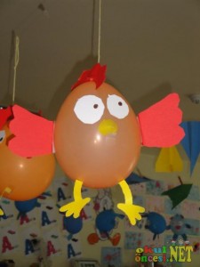 balloon hen craft