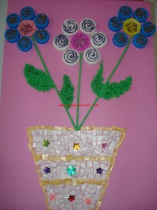 bottle cap flower craft