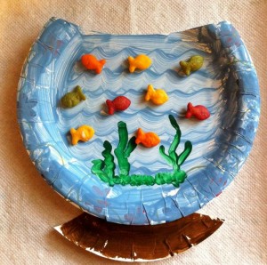 paper plate aquarium craft (1)