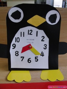 penguin clock craft idea