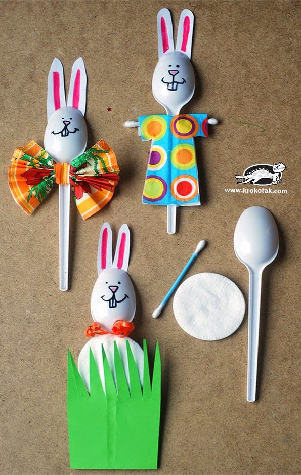 bunny craft spoon crafts preschool kindergarten