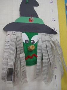 Paper plate witch craft for Kindergarten