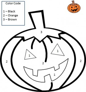 halloween coloring by number pages to print - photo #27