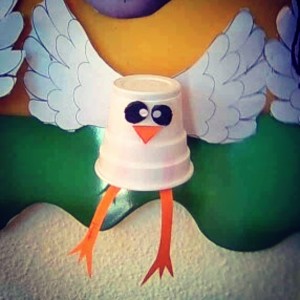paper cup bird craft