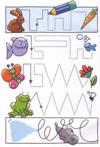 animals trace line worksheets (2)