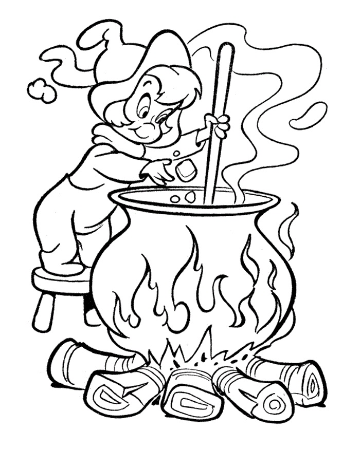 Free printable witch coloring page | Crafts and Worksheets for