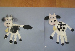 handprint cow craft