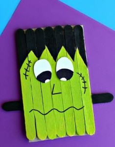 Popsicle Stick Frankenstein Craft