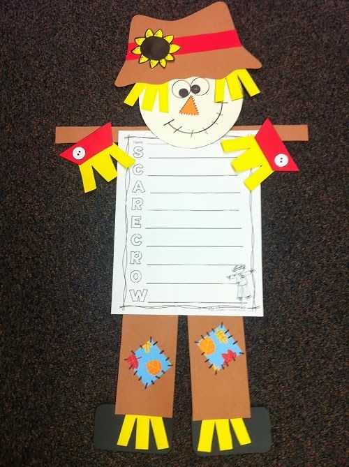 scarecrow writing craft fall activities crafts crow scarecrows craftivity preschool kindergarten classroom lesson projects thanksgiving halloween templates something teachers arts