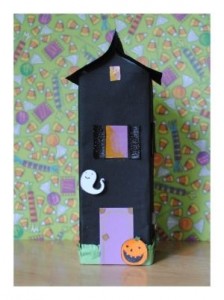 milk box haunted house craft