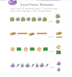 school pattern worksheet