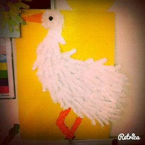 handprint stork craft