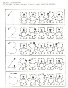 bear counting worksheet