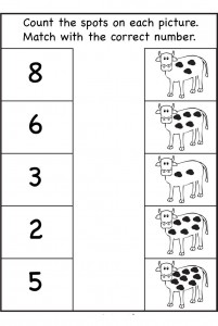 cow counting worksheet