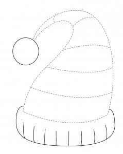winter hat trace line worksheet (2)