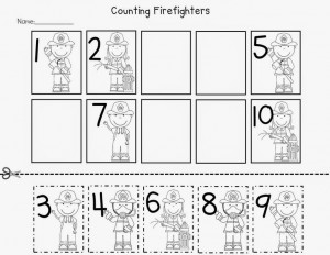 fireman counting worksheet