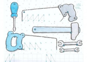 tools trace worksheet for kids (2)