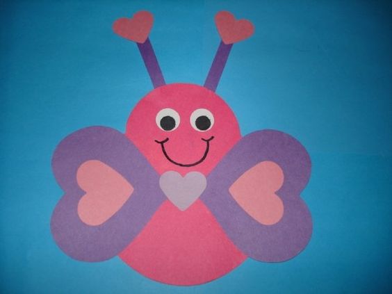 craft heart butterfly preschool crafts