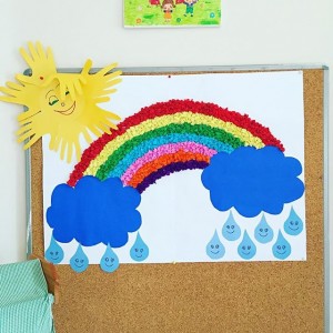 rainbow bulletin board idea (2)