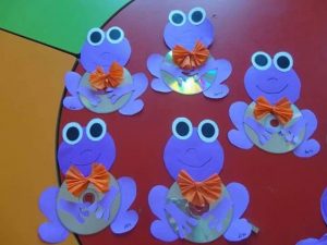 cd frog craft idea for kids