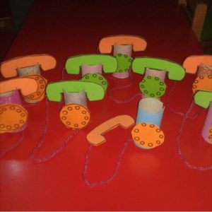 toilet paper roll phone craft